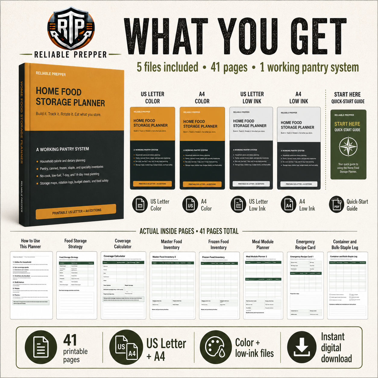 Home Food Storage Planner