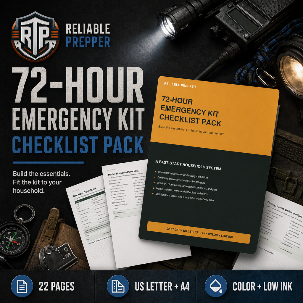 72-Hour Emergency Kit Checklist Pack