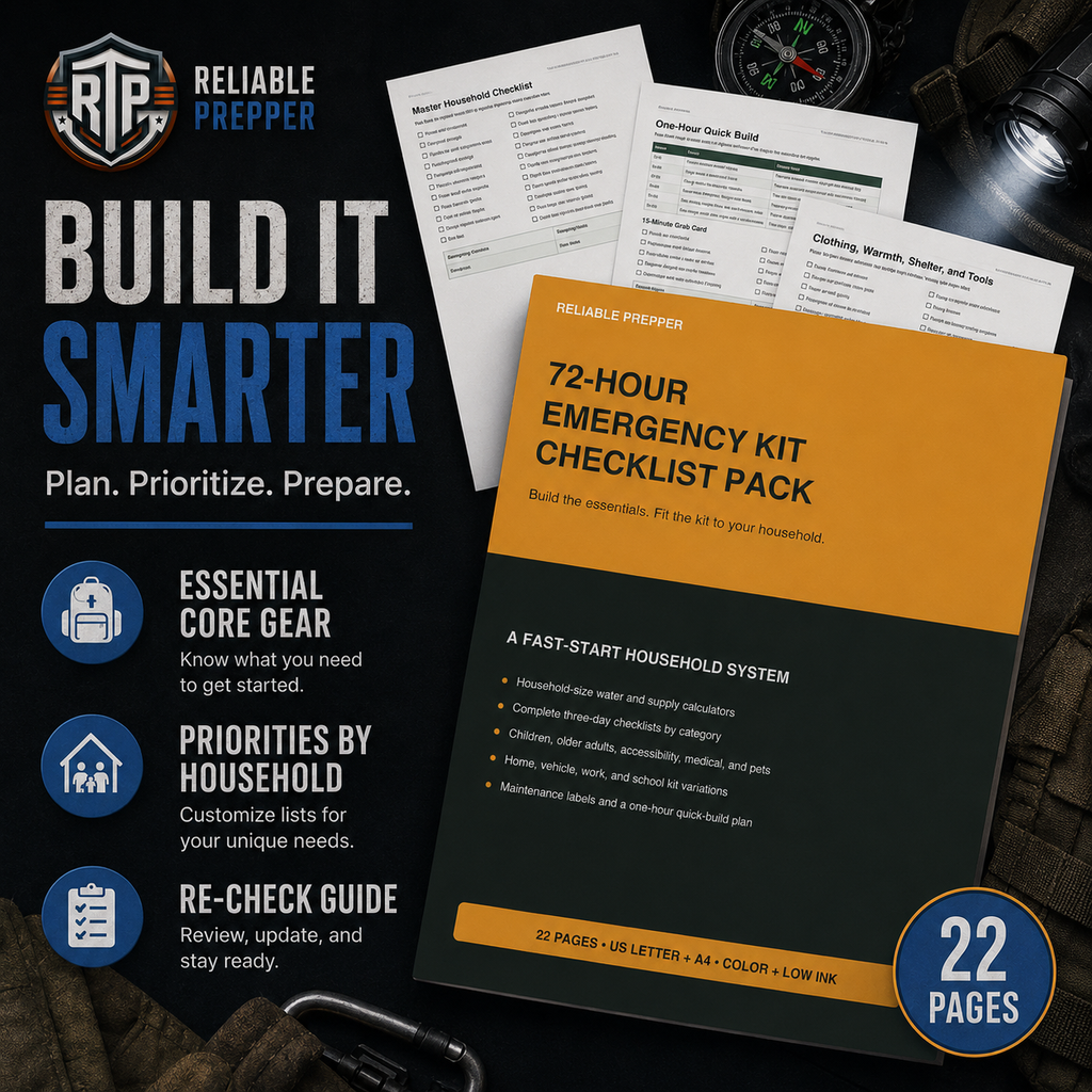 72-Hour Emergency Kit Checklist Pack