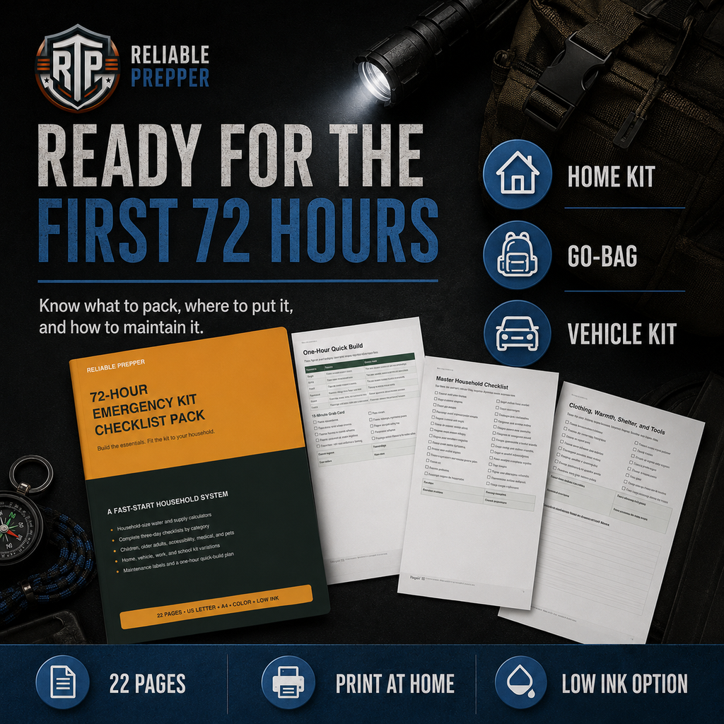 72-Hour Emergency Kit Checklist Pack