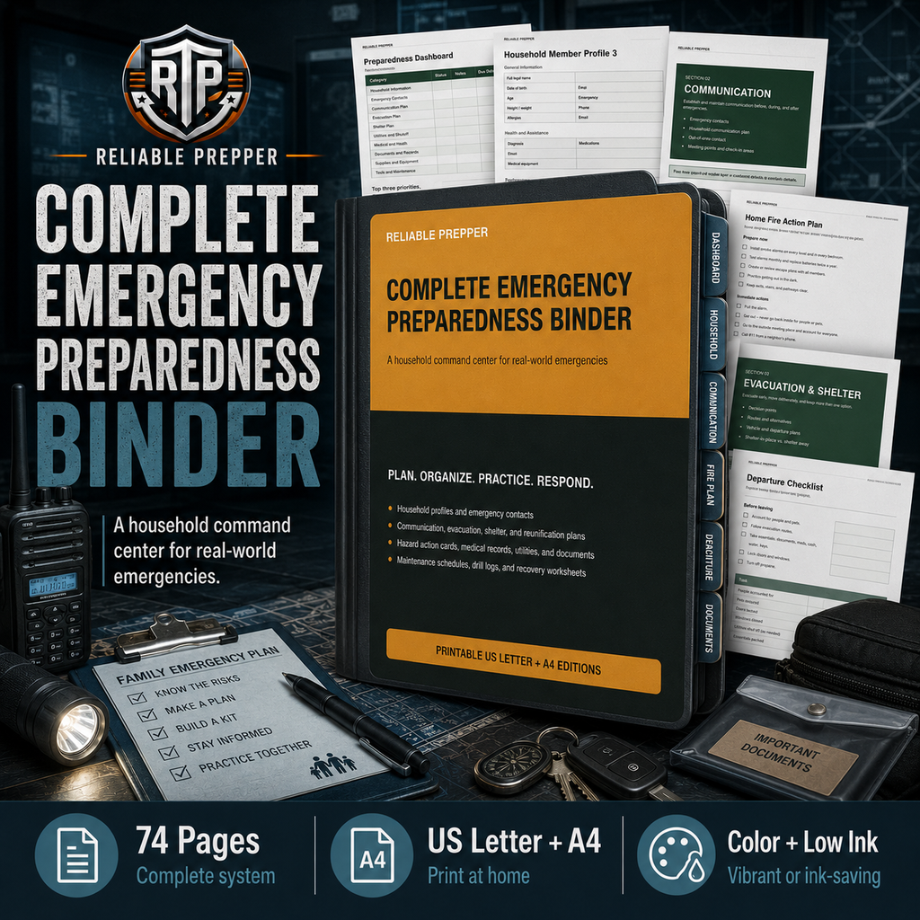 Complete Emergency Preparedness Binder