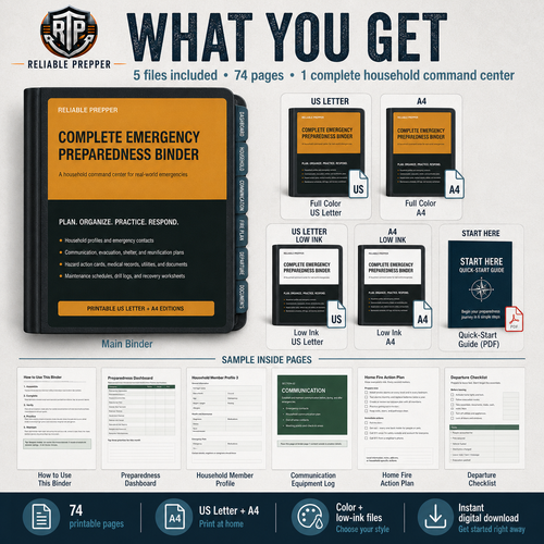 Complete Emergency Preparedness Binder