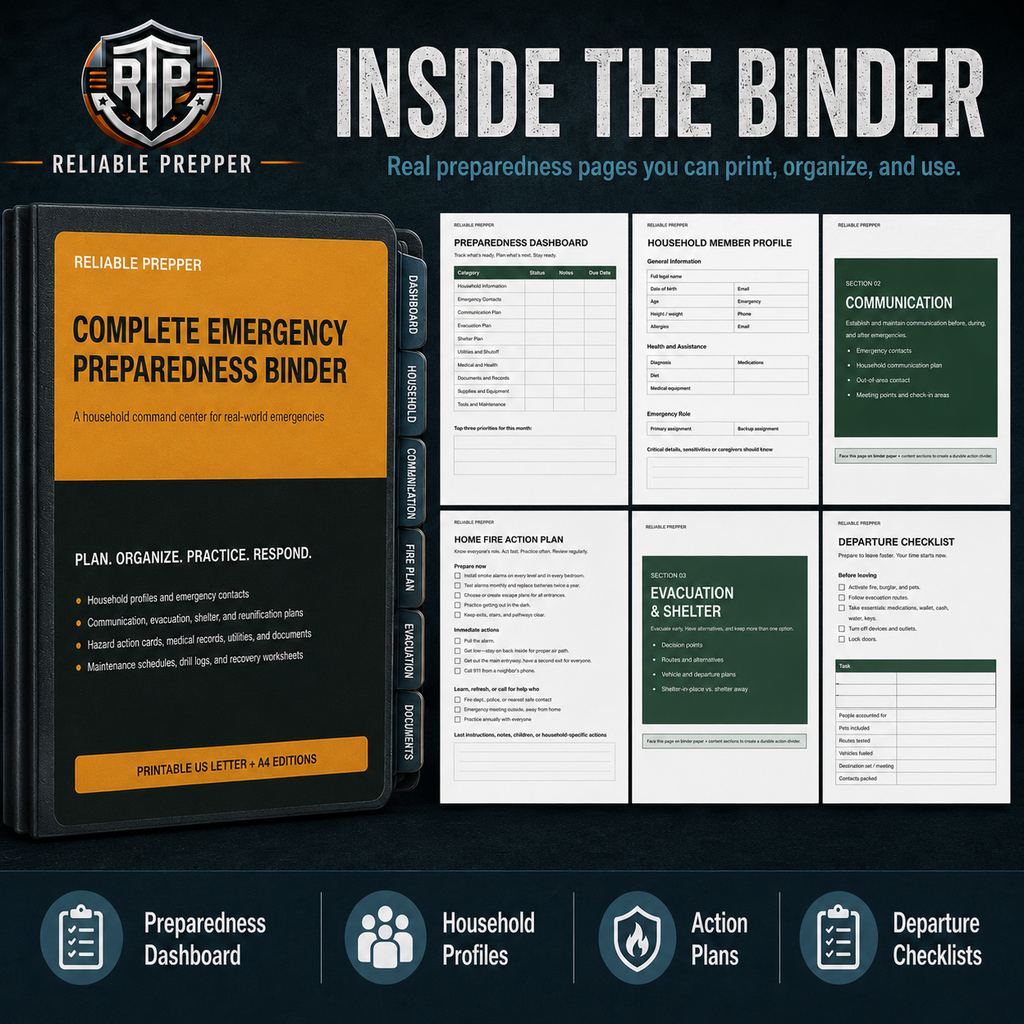 Complete Emergency Preparedness Binder